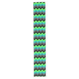 Black Green Ombre Chevrons Large Table Runner Großer Tischläufer