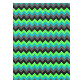 Black Green Ombre Chevrons Small Tablecloth Tischdecke