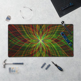 Black Green & Red Mandala Cool Modern Trippy Neon