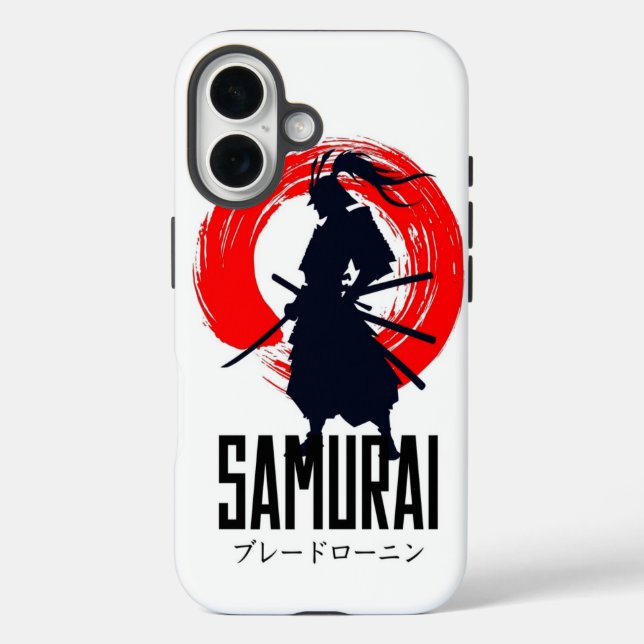 Black & Green Samurai Head – Custom IPHONE  Case (Rückseite)