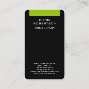 Black Green White Attraktive Charm Business Card Visitenkarte