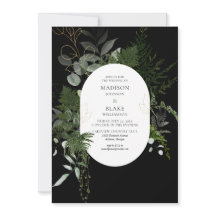 Black Greenery Forest Wedding