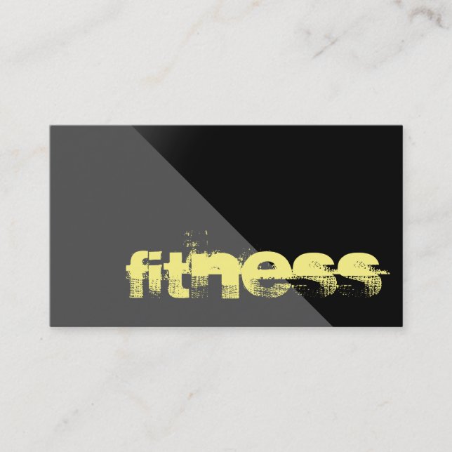 Black Grey Jaune Professionnel Sport Carte de visi (Devant)