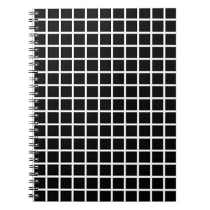 Black Grid Notebook Notizblock