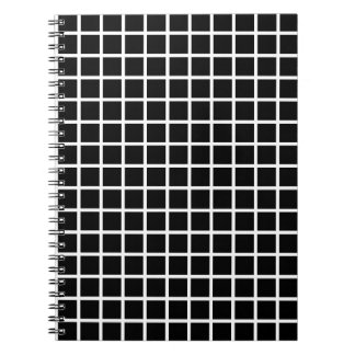 Black Grid Notebook Notizblock