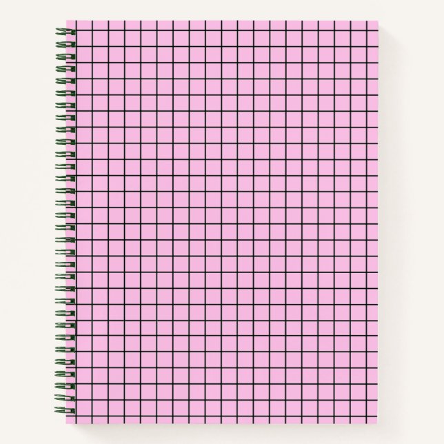 Black Grid Uni (Notebook) Notizbuch (Vorderseite)