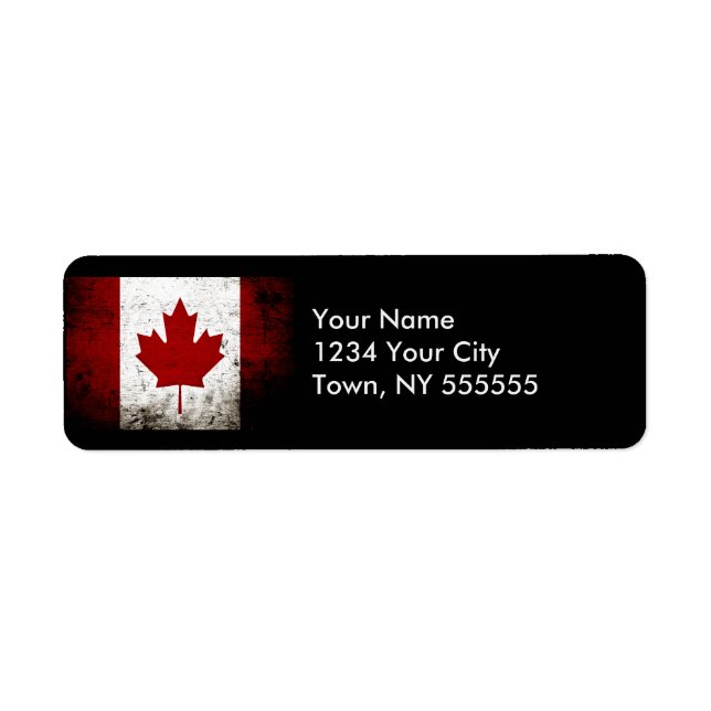 Black Grunge Canada Flag (Vorne)