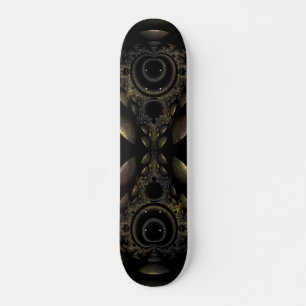 Black Grunge Fraktal Skateboard Deck