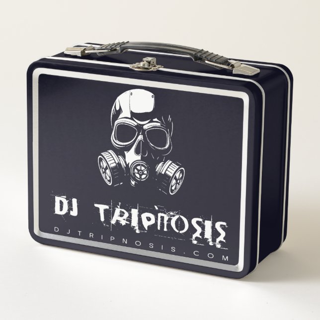 Black Grunge Skull Lunchbox (Vorderseite)