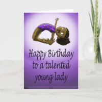 Black Gymnastik Lila Geburtstag
