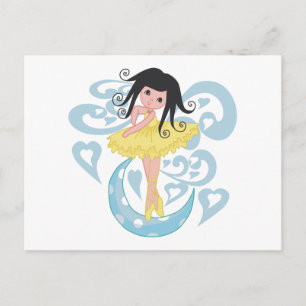 Black Hair Ballerina Tshirts und Geschenke Postkarte