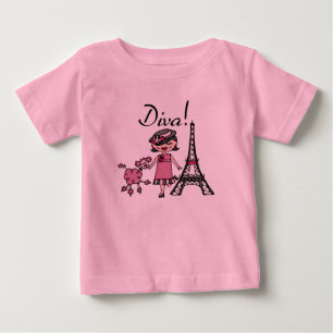 Black Hair Diva Baby T-shirt