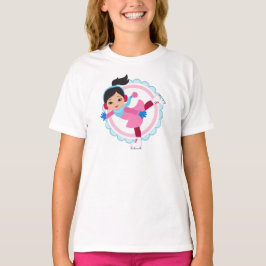 Black Hair Ice Skater - Winter Sports Skaten T-Shirt