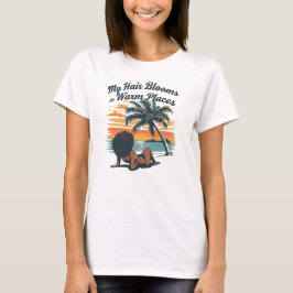 Black Hair Summer Beach Afro Custom Tee