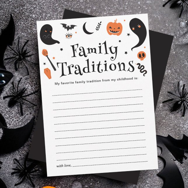 Black Halloween Baby Shower Family Tradcard Einladung (Von Creator hochgeladen)