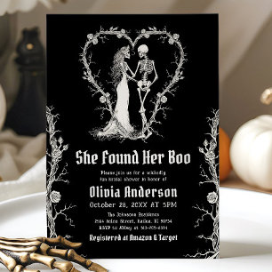 Black Halloween fand sie ihr Boo-Brautparty Einladung