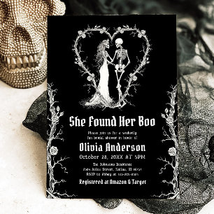 Black Halloween fand sie ihr Boo-Brautparty Einladung