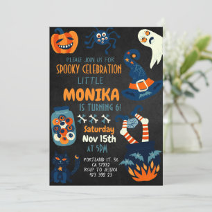 Black Halloween Hexe Cauldron Birthday Einladung