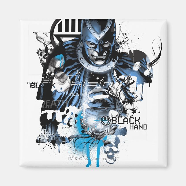 Black Hand - Blue Collage Magnet (Vorne)