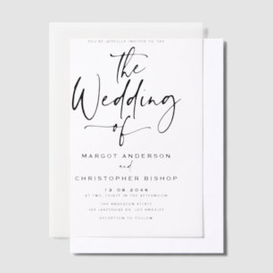 Black Hand Letted Calligrafy Wedding