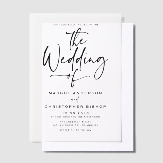 Black Hand Letted Calligrafy Wedding (Versetzt)