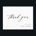 Black Handwriting Calligraphy Wedding Vielen Dank Postkarte<br><div class="desc">Schicken Sie uns einen Dank mit dieser anpassbaren Dankbarkeit Postcard. Es bietet handgeschriebene Kalligraphie und klassische Typografie. Personalisieren Sie diese Hochzeit Dankeschön Karte durch Hinzufügen Ihrer Details. Diese Kalligraphie danke Ihnen postcard ist perfekt für besondere Anlässe und geschäftliche und private Nutzung.</div>