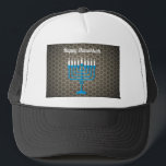 black happy hanukkah truckerkappe<br><div class="desc">"black happy hanukkah ", "hanukkah menorah", "happy hanukkah", channuka, channukah, chanukah,  chanukkah, hannuka, hannukah, Hanukkah</div>