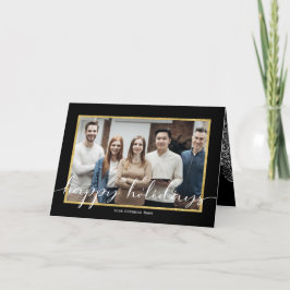 Black Happy Holidays-Foto Business-Urlaubskarten Feiertagskarte