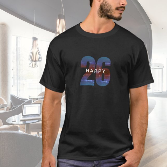 Black Happy New Year T-Shirt (Black Happy New Year T-Shirt)