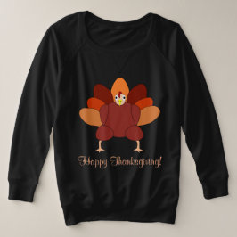 Black Happy Thanksgiving Sweatshirt Türkei Große Größe T-Shirt