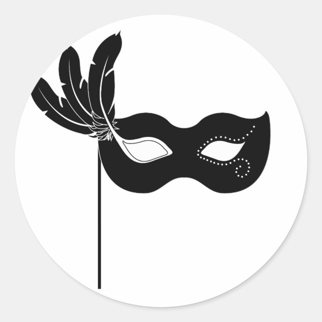 Black Harlequin Mask Stickers (Vorderseite)