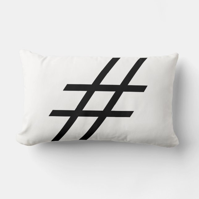 Black Hashtag, Lendenkissen (Vorderseite)
