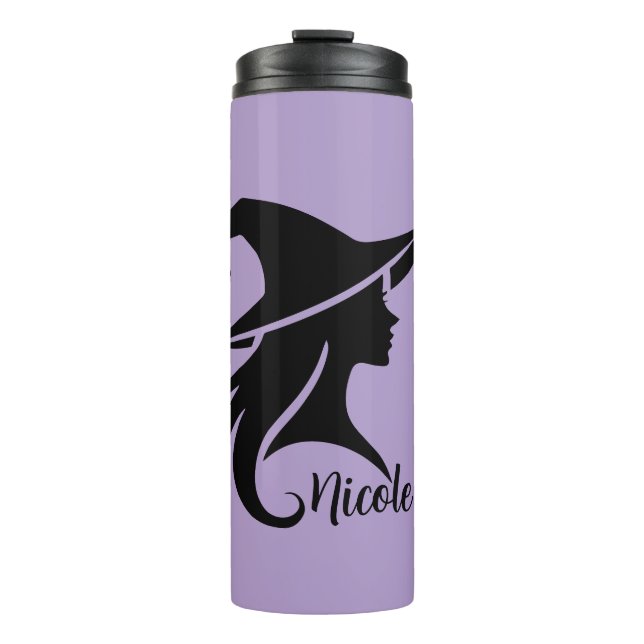 Black Hat Hexe Wiccan Hexen Halloween Thermosbecher (Vorderseite)