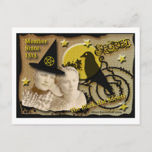 Black Hat Secret Society Postkarte
