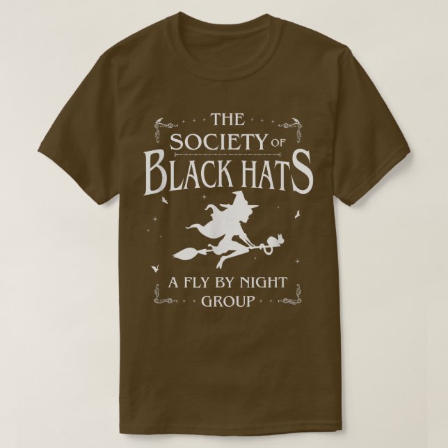 Black Hat Society of Hexen Funny Halloween 1988 T-Shirt (Design vorne)