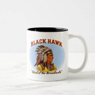 Black Hawk Chef des "Broadleafs Cigar Label" Zweifarbige Tasse