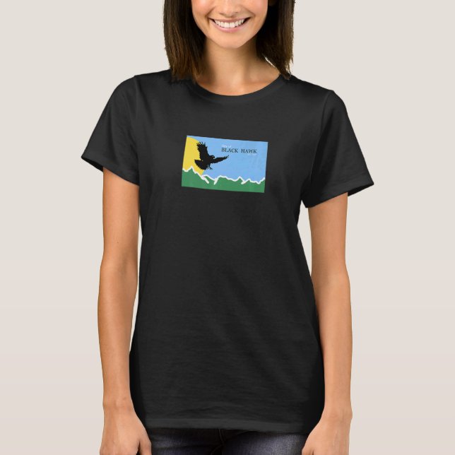 Black Hawk Colorado-Flagge   T-Shirt (Vorderseite)