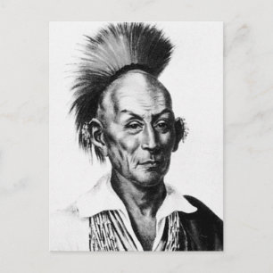 Black Hawk ~ Sac Sauk Indianerhäuptling Postkarte