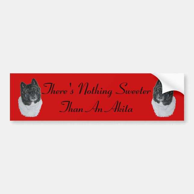 Black Headed Akita Realist Origing Slogan Autoaufkleber (Vorne)