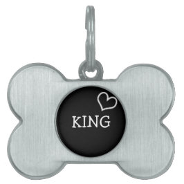 Black Heart Framed Pet Tag Tiermarke