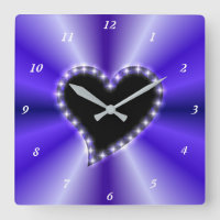 Black Heart with Stars on Purple Rainbow