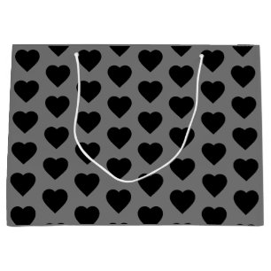 Black Hearts Geschenktasche Große Geschenktüte