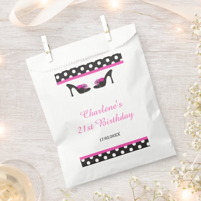 Black Heels Shoes Birthday Party Geschenktütchen (Ausgeschnitten)