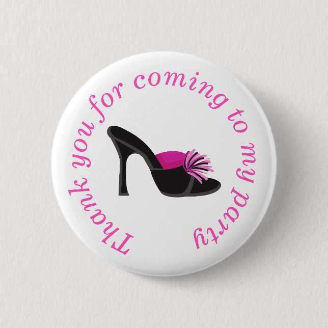 Black Heelses Shoes 'Danke, dass du gekommen bist' Button (Vorderseite)