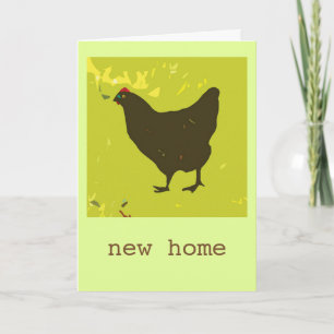 Black hen New Zuhause Card Karte