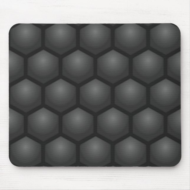 BLACK HEXAGON PATTERN MOUSEPAD (Vorne)