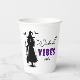 Black Hexe Silhouette - "Nur Wicked Vibes" - Pappbecher
