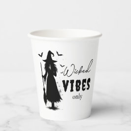 Black Hexe Silhouette - "Nur Wicked Vibes" - Pappbecher