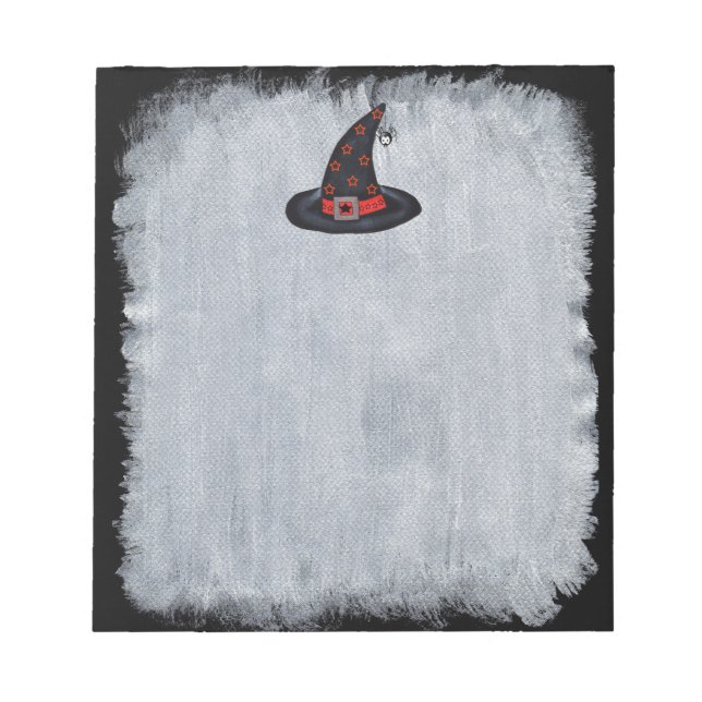 Black Hexenhut stars Niedlich Spiole Halloween Notizblock (Vorderseite)