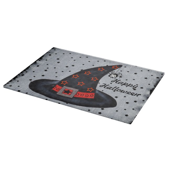 Black Hexenhut stars Niedlich Spiole Halloween Schneidebrett (Ecke)